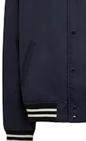 Purchase COACH SS24 Navy Blue Logo Print Single-Breasted Jacket. CO799-RF2