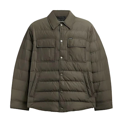 COACH SS24 Solid Color Down Jacket Long Sleeve Deep Fern Green CT733-RI0