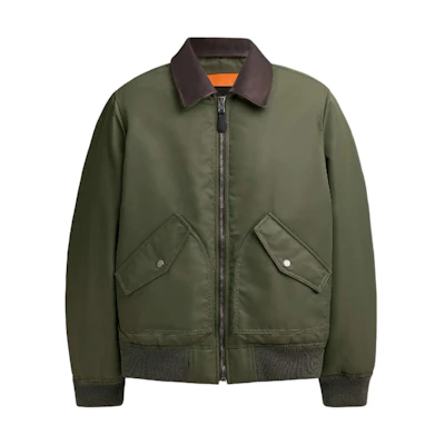 COACH SS24 Solid Color Zip-Up Collared Jacket - Green CN945-TV4