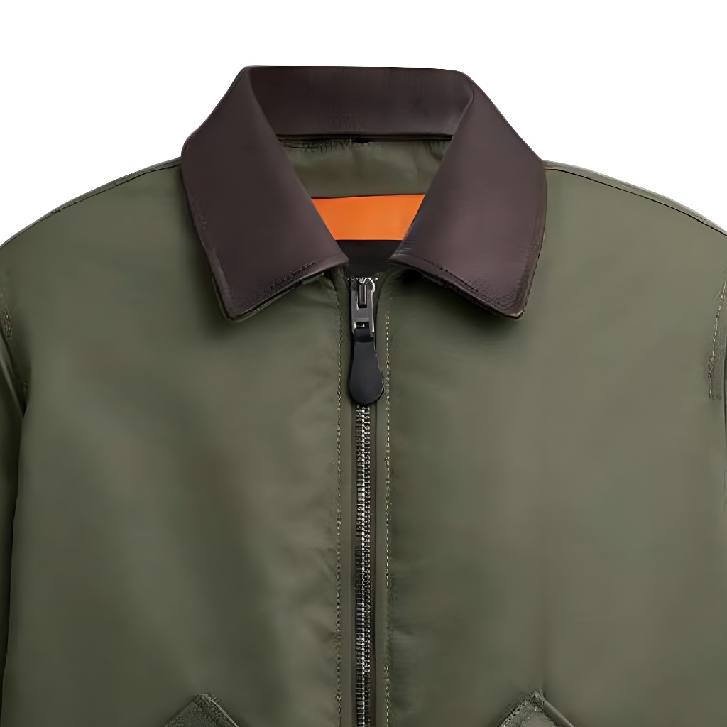 Purchase COACH SS24 纯色拉链翻领夹克 - 绿色 CN945-TV4