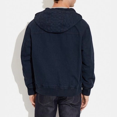 COACH SS24 Jaket Hoodie Drawstring Solid Warna Navy Blue. CF795-NAV Shop COACH SS24 Jaket Hoodie Drawstring Solid Warna Navy Blue. CF795-NAV