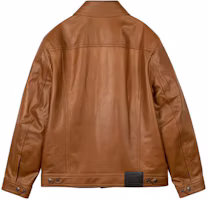 Lookbook COACH SS24 Solid Leather Jacket Orange Red Long Sleeve Single-Breasted CM795-RUS
