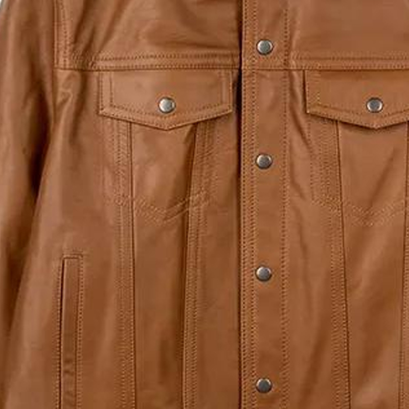 Shop COACH SS24  Solid Leather Jacket Orange Red Long Sleeve Single-Breasted CM795-RUS