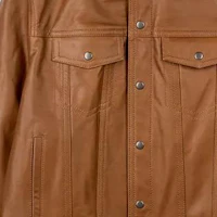 Shop COACH SS24 Solid Leather Jacket Orange Red Long Sleeve Single-Breasted CM795-RUS