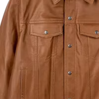 Sizing COACH SS24 Solid Leather Jacket Orange Red Long Sleeve Single-Breasted CM795-RUS