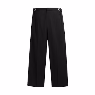 COACH SS24 Solid Mid-Rise Straight-Leg Suit Pants Black CV995-BLK