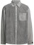 Buy COACH SS24 Striped Colorblock Long Sleeve Shirt in Gray CT056-GRY