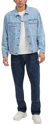 COACH SS24 Jaket Lengan Panjang Motif Washed dengan Kancing Depan. CQ835-LUN Lookbook COACH SS24 Jaket Lengan Panjang Motif Washed dengan Kancing Depan. CQ835-LUN