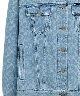 COACH SS24 Jaket Lengan Panjang Motif Washed dengan Kancing Depan. CQ835-LUN Details for COACH SS24 Jaket Lengan Panjang Motif Washed dengan Kancing Depan. CQ835-LUN