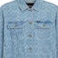 Sizing COACH SS24 Jaket Lengan Panjang Motif Washed dengan Kancing Depan. CQ835-LUN