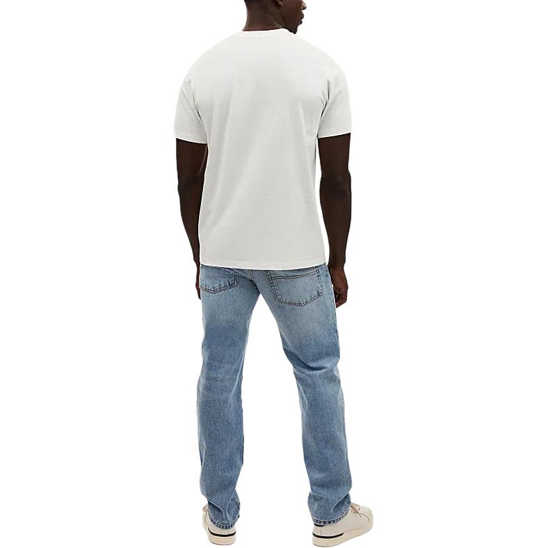 Shop コーチ SS24 ホワイト クルーネック Tシャツ レタープリントデザイン. CO790-WHT