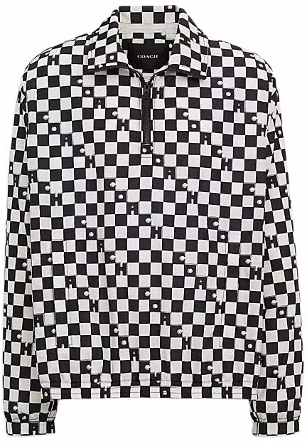 coach-ss-24-black-checkered-pullover-long-sleeve-jacket-co-806-sn-3