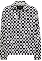 Coach SS24 Black Checkered Pullover Long-Sleeve Jacket CO806-SN3 Coach SS24 Black Checkered Pullover Long-Sleeve Jacket CO806-SN3