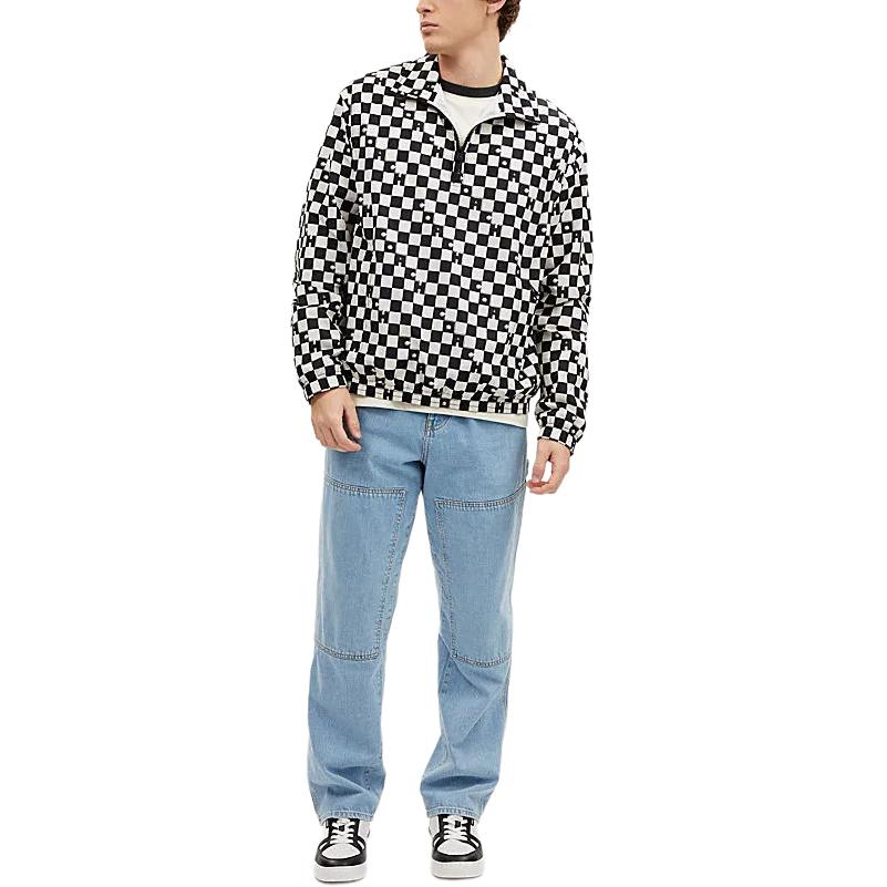 Coach SS24 Black Checkered Pullover Long-Sleeve Jacket CO806-SN3 圖 3