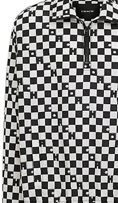 Coach SS24 Jaket Pullover Lengan Panjang Kotak Hitam CO806-SN3 Details for Coach SS24 Jaket Pullover Lengan Panjang Kotak Hitam CO806-SN3