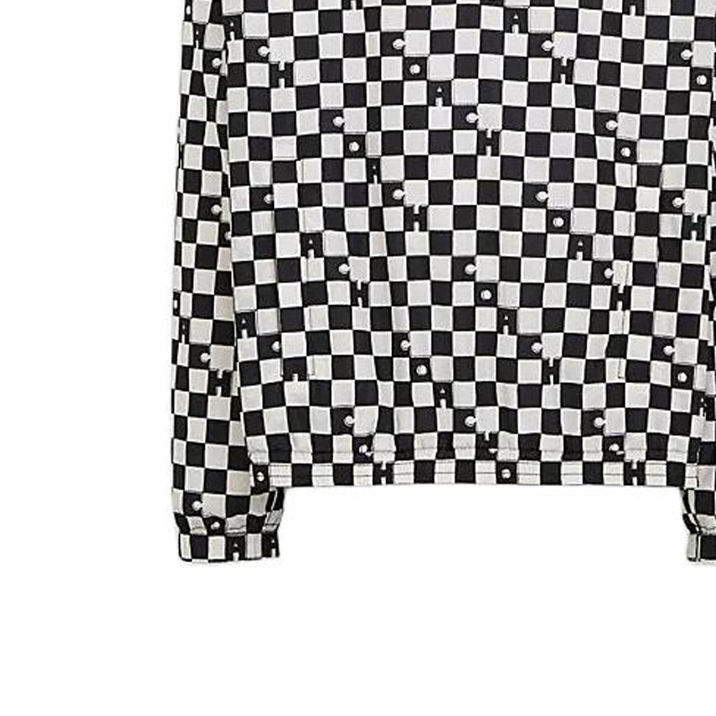 Coach SS24 Black Checkered Pullover Long-Sleeve Jacket CO806-SN3 圖 7