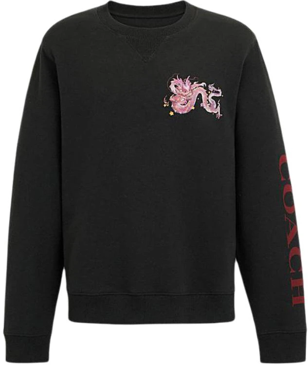 coach-ss-24-black-crewneck-sweatshirt-with-dragon-letter-graphic-cm-831-blk