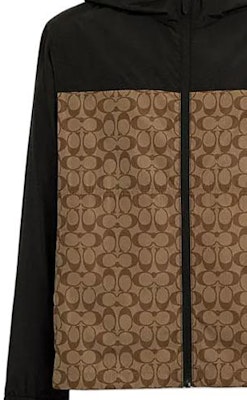 COACH SS24 Jaket Hoodie Berpenutup Ritsleting Colorblock Khaki CO805-OFZ Purchase COACH SS24 Jaket Hoodie Berpenutup Ritsleting Colorblock Khaki CO805-OFZ