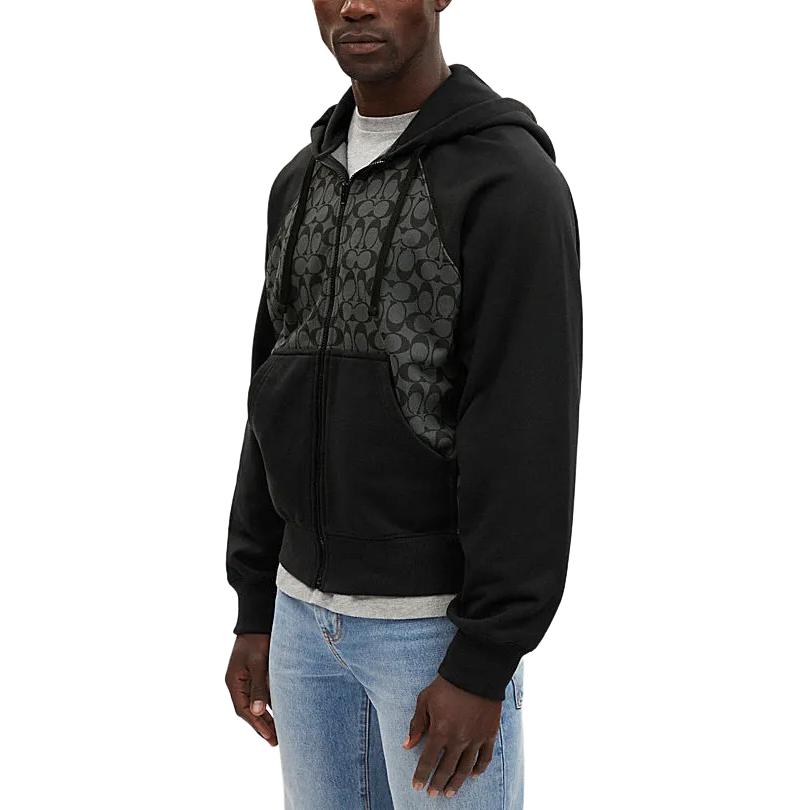 Purchase 코치 SS24 컬러블록 집업 후디 차콜 그레이 CO827-R8E