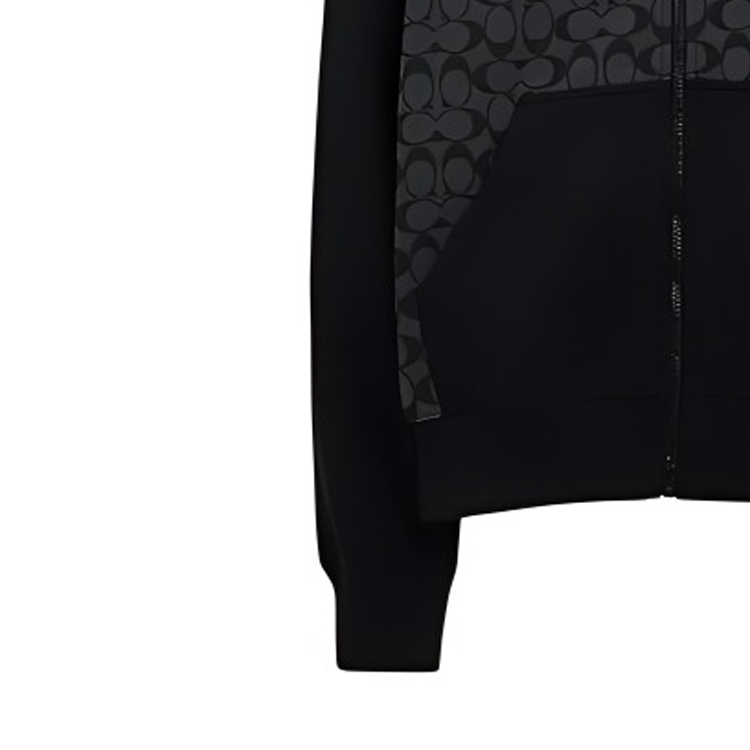 Details for 코치 SS24 컬러블록 집업 후디 차콜 그레이 CO827-R8E