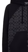 Sizing COACH SS24 Hoodie Zip-Up Warna Blok Abu-Arang. CO827-R8E