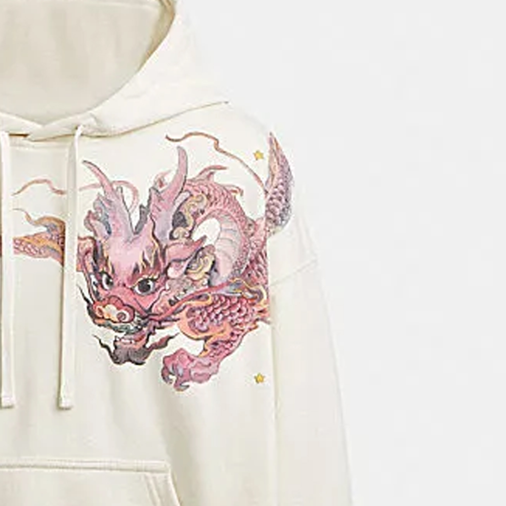 Details for Sudadera Coach SS24 Crema con Logo de Dragón. CP964-CRM