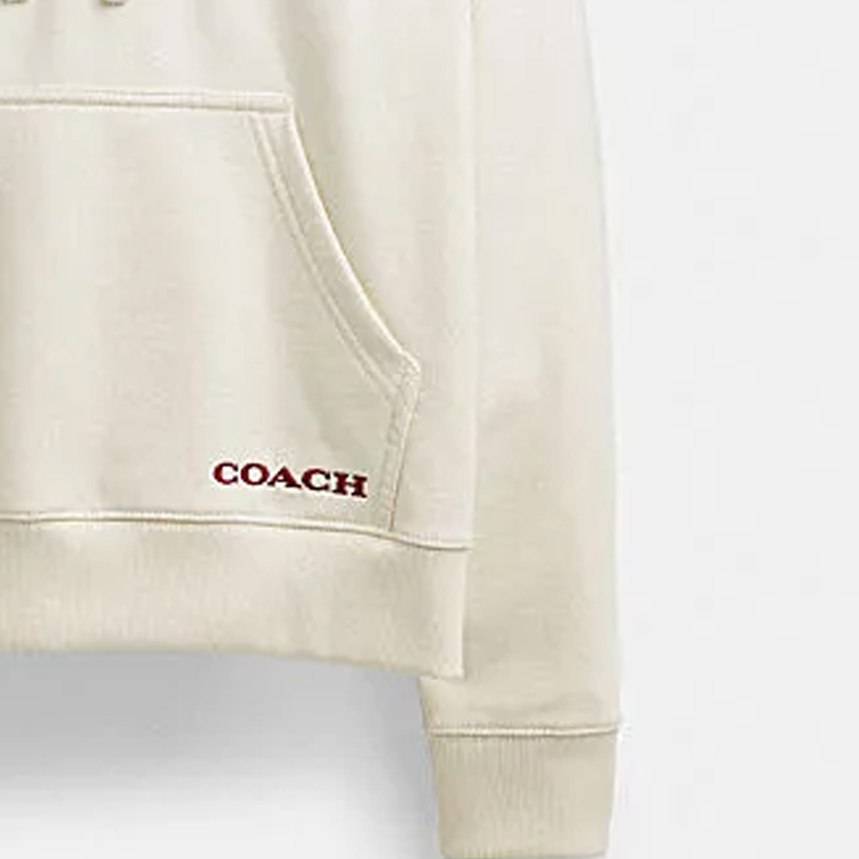 Sizing Sudadera Coach SS24 Crema con Logo de Dragón. CP964-CRM