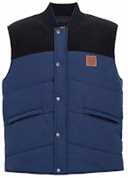 COACH SS24 Logo Patch Baseball Collar Casual Vest Navy Blue - . CM796-NAV COACH SS24 Logo Patch Baseball Collar Casual Vest Navy Blue - . CM796-NAV