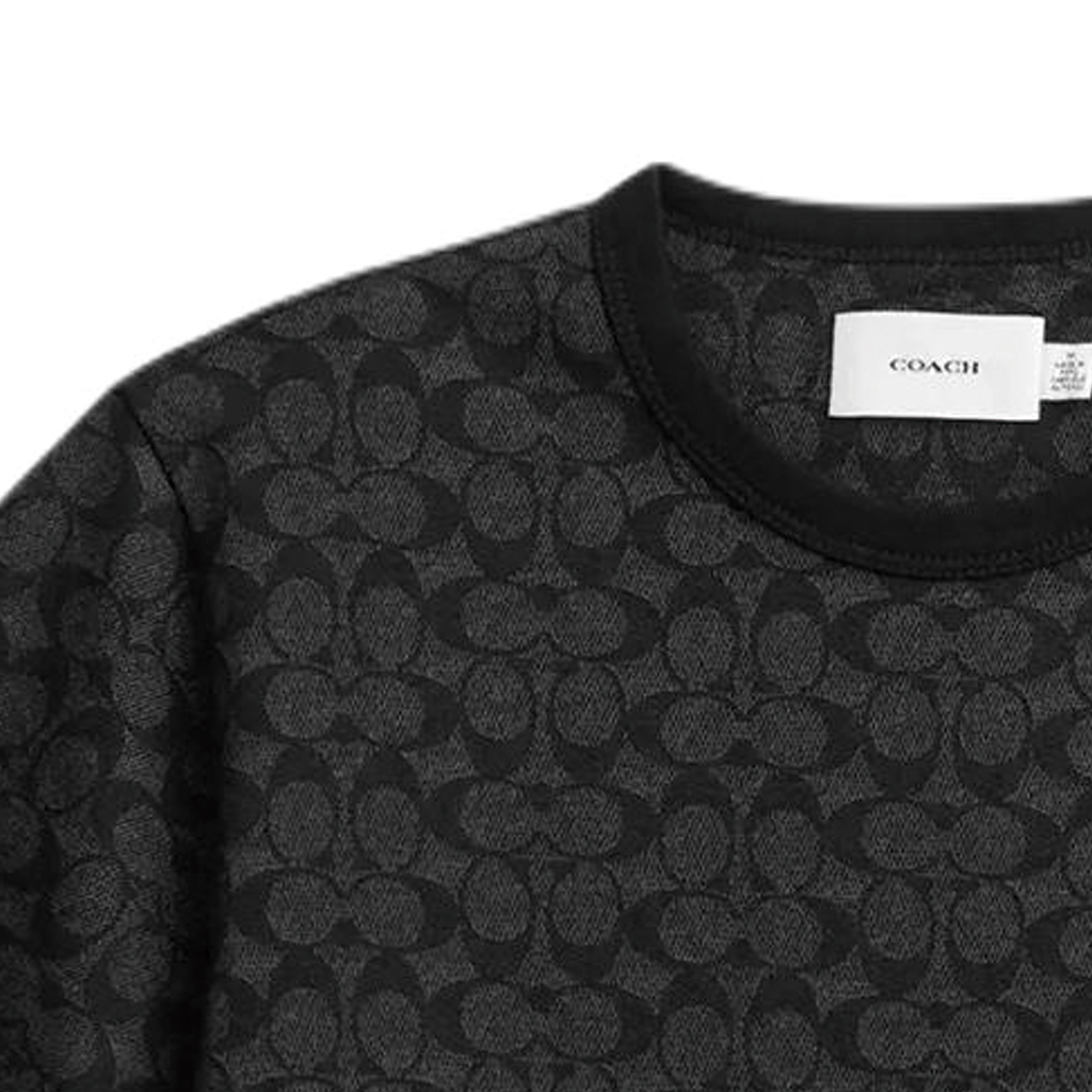 Details for COACH SS24 ロゴプリント ユニセックス ブラック クルーネック 半袖Tシャツ. CP978-R8E