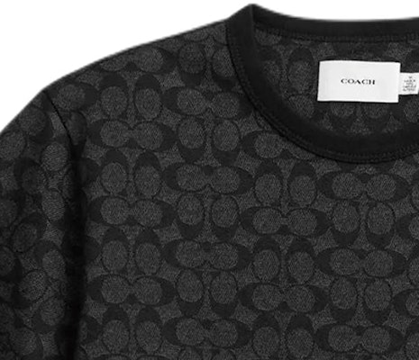 COACH SS24 ロゴプリント ユニセックス ブラック クルーネック 半袖Tシャツ. CP978-R8E Details for COACH SS24 ロゴプリント ユニセックス ブラック クルーネック 半袖Tシャツ. CP978-R8E