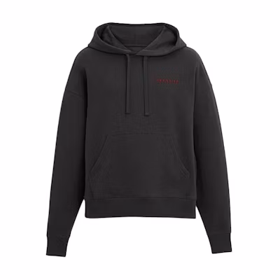 COACH SS24 Lunar New Year Logo Hoodie Black Long Sleeve Pullover CP459-BLK