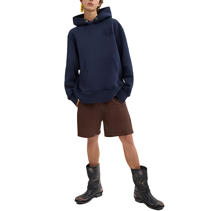 Lookbook Sudadera Azul Marino Coach SS24 con Logo Bordado. CX653-B5H