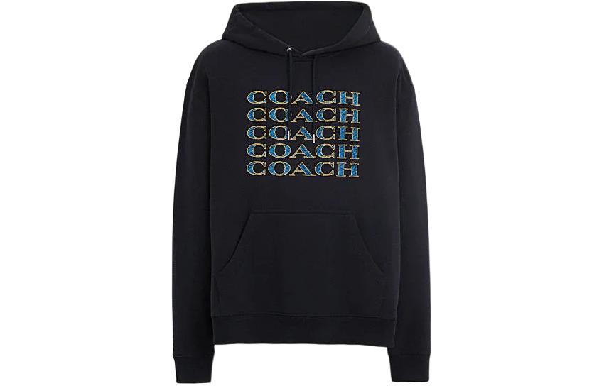 Order Sudadera Azul Marino Coach SS24 con Diseño de Letras Estampadas CM828-RF2