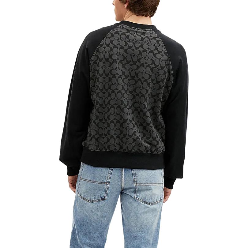 Shop COACH SS24 Sweater Lengan Panjang Cetak Abu-Arang CO825-R8E