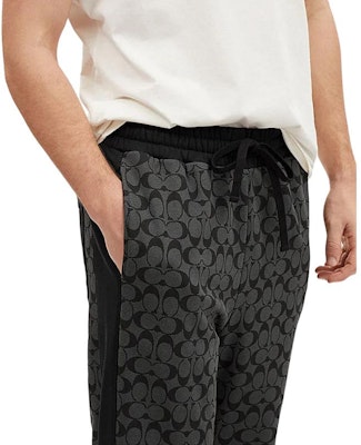 蔻驰SS24印花抽绳中腰休闲裤男士炭灰色裤子。 CP828-R8E Purchase 蔻驰SS24印花抽绳中腰休闲裤男士炭灰色裤子。 CP828-R8E