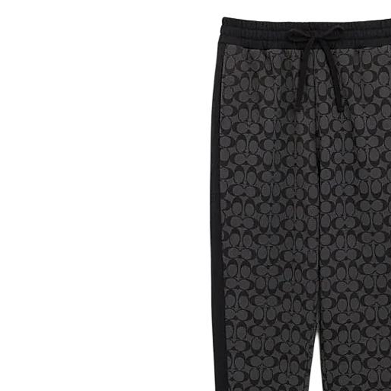 Details for 蔻驰SS24印花抽绳中腰休闲裤男士炭灰色裤子。 CP828-R8E