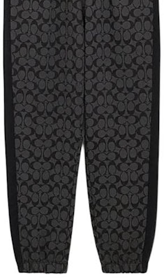 蔻驰SS24印花抽绳中腰休闲裤男士炭灰色裤子。 CP828-R8E Sizing 蔻驰SS24印花抽绳中腰休闲裤男士炭灰色裤子。 CP828-R8E