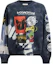 Buy Coach SS24 Baju Sejuk Crewneck Biru Tie-Dye Logo Print CT027-BAW