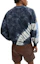 Shop Coach SS24 Baju Sejuk Crewneck Biru Tie-Dye Logo Print CT027-BAW