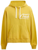 COACH SS24 Yellow Hoodie with Logo Print CS789-YLW COACH SS24 Yellow Hoodie with Logo Print CS789-YLW
