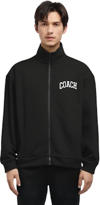 COACH SS25 黑色純色拉鍊長袖外套。 CY554-BLK Shop COACH SS25 黑色純色拉鍊長袖外套。 CY554-BLK