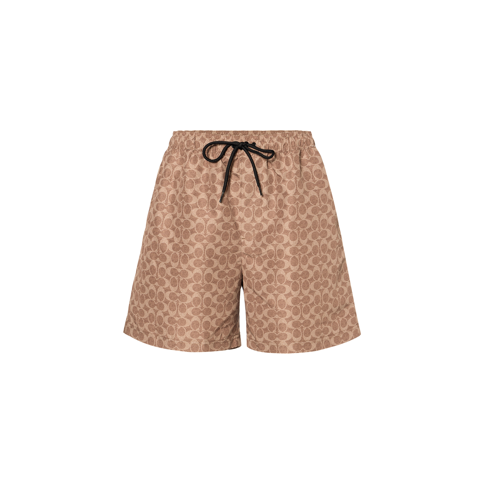 COACH SS25 Solid Monogram Swim Trunks in Light Brown. CZ537-RYU