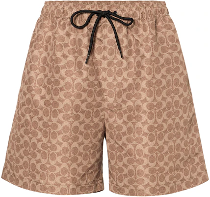 COACH SS25 Solid Monogram Swim Trunks in Light Brown. CZ537-RYU Buy COACH SS25 Solid Monogram Swim Trunks in Light Brown. CZ537-RYU