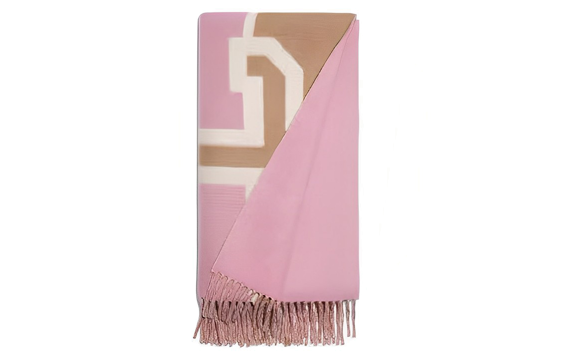 COACH Stylish Printed Wool Scarf Unisex Couple Design in Pink. CB686 TAU