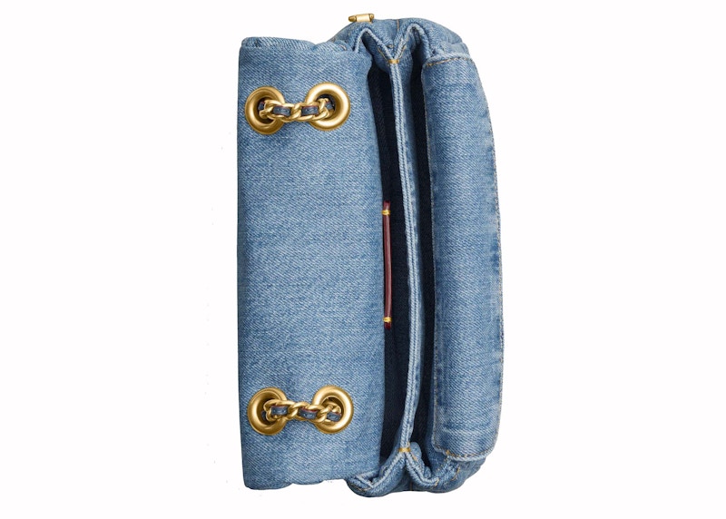 Lookbook Coach Tas Bahu Tabby 20 Quilting Kuningan/Indigo