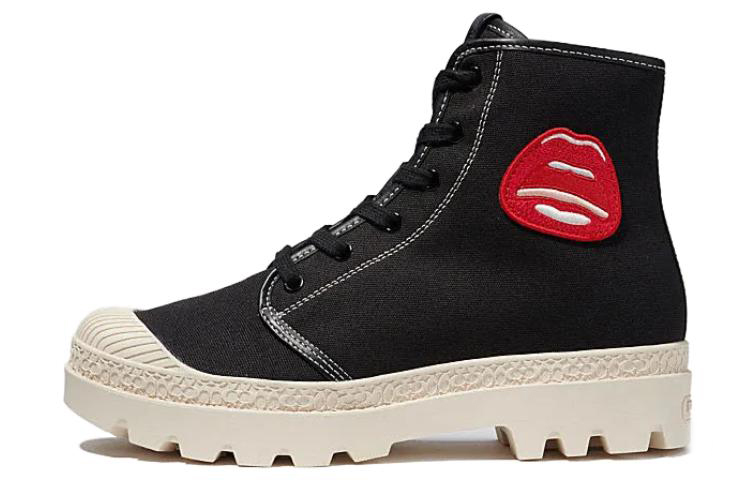 Coach Tom Wesselmann x Leather Fabric Casual Lace-Up Ankle Boot 'Black' CA432_BLK