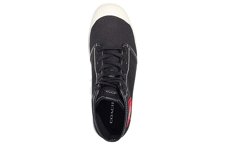 Lookbook Coach Tom Wesselmann x Leather Fabric Casual Lace-Up Ankle Boot 'Black' CA432_BLK
