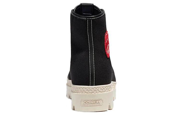 Shop Coach Tom Wesselmann x Leather Fabric Casual Lace-Up Ankle Boot 'Black' CA432_BLK