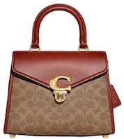 Coach Top Handle in Signature Canvas Sammy Tan/Rust Coach Top Handle in Signature Canvas Sammy Tan/Rust