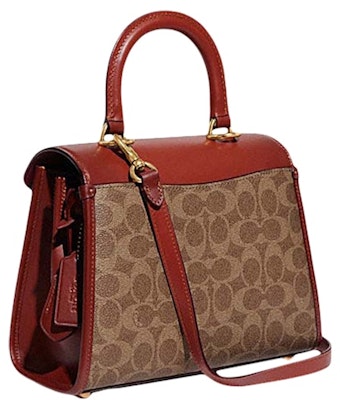 コーチ トップハンドル シグネチャーキャンバス サミー タン/ラスト Order コーチ トップハンドル シグネチャーキャンバス サミー タン/ラスト